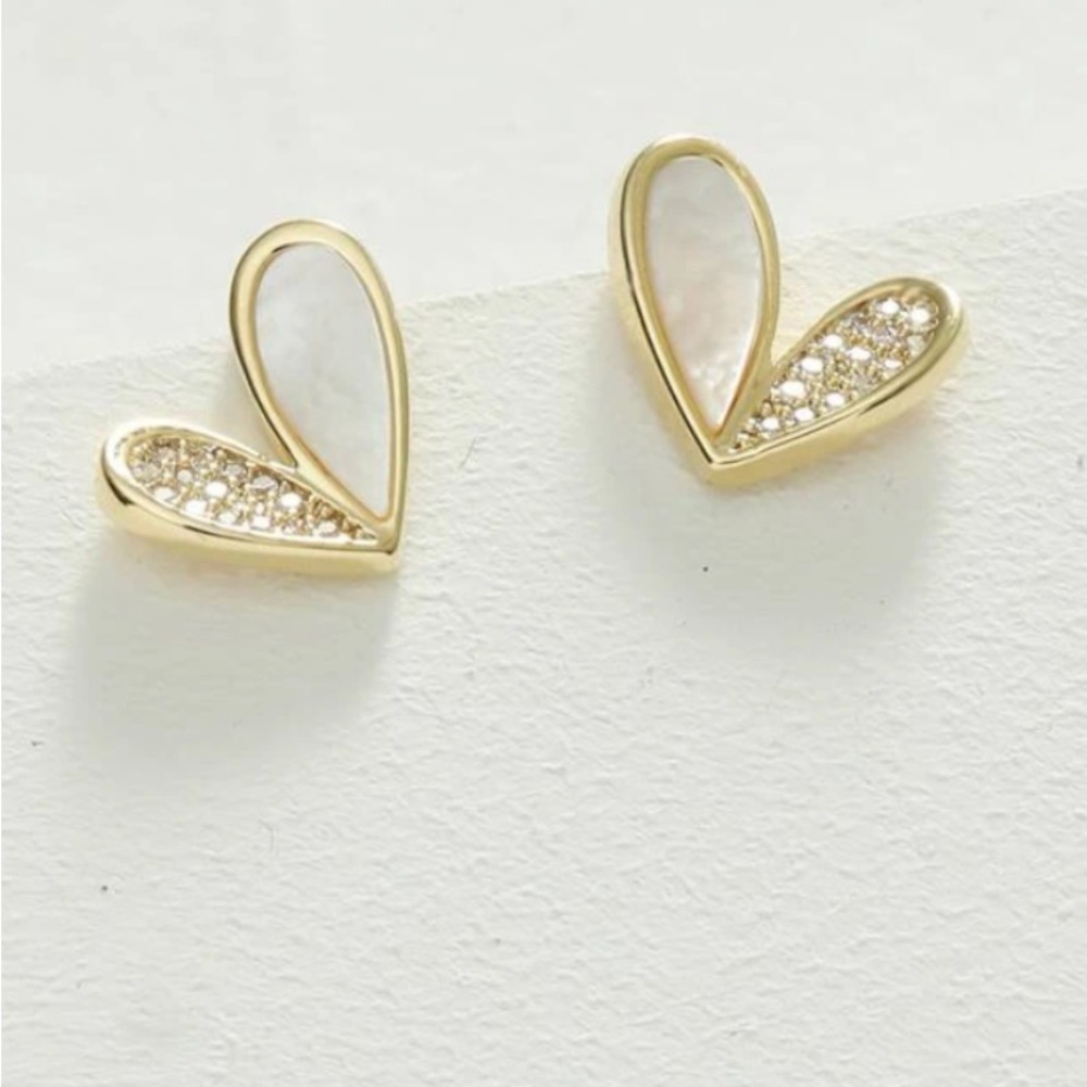 Gold heart earrings